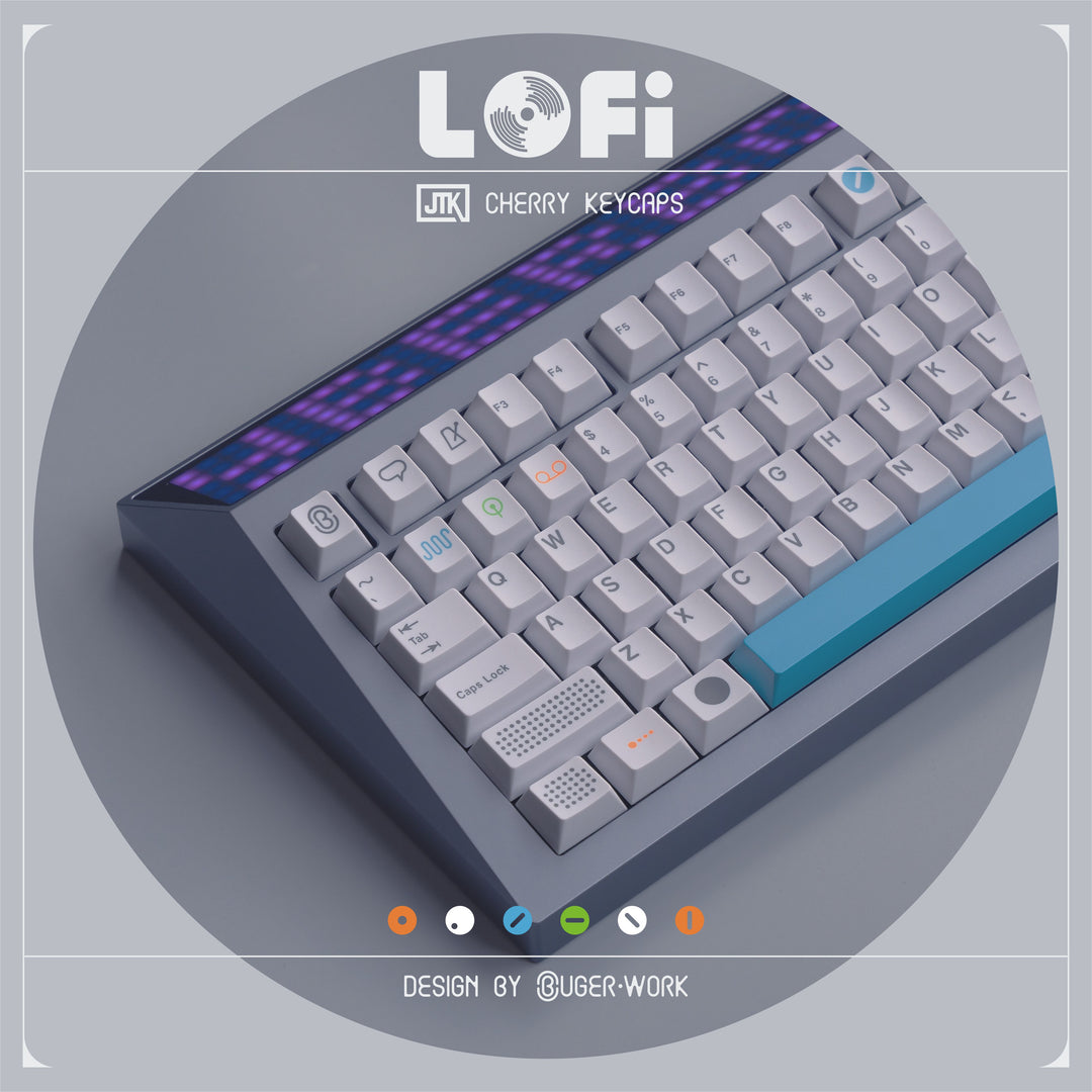 [In-stock] JTK LOFI Cherry Profile Doubleshot ABS Keycap Set