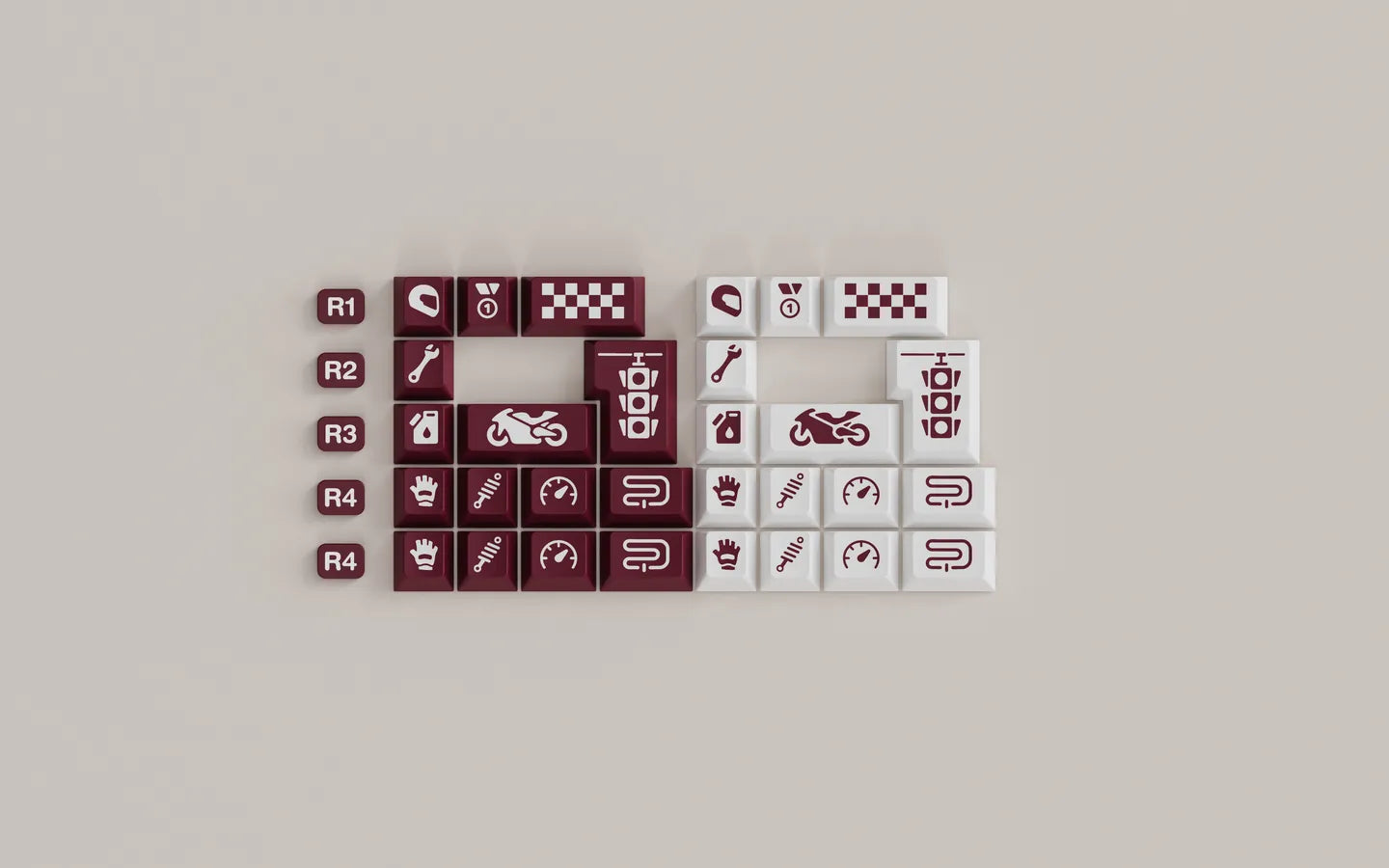 [In-stock] JTK RIDE Cherry Profile Doubleshot ABS Keycap Set