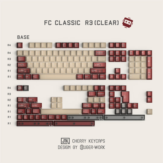 JTK FC CLASSIC Keycap Set R3 | Double Shot / Triple Shot PBT Keycaps