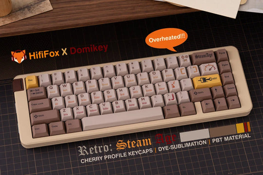 [In-stock] Retro: Steam Age Cherry Profile Keycaps