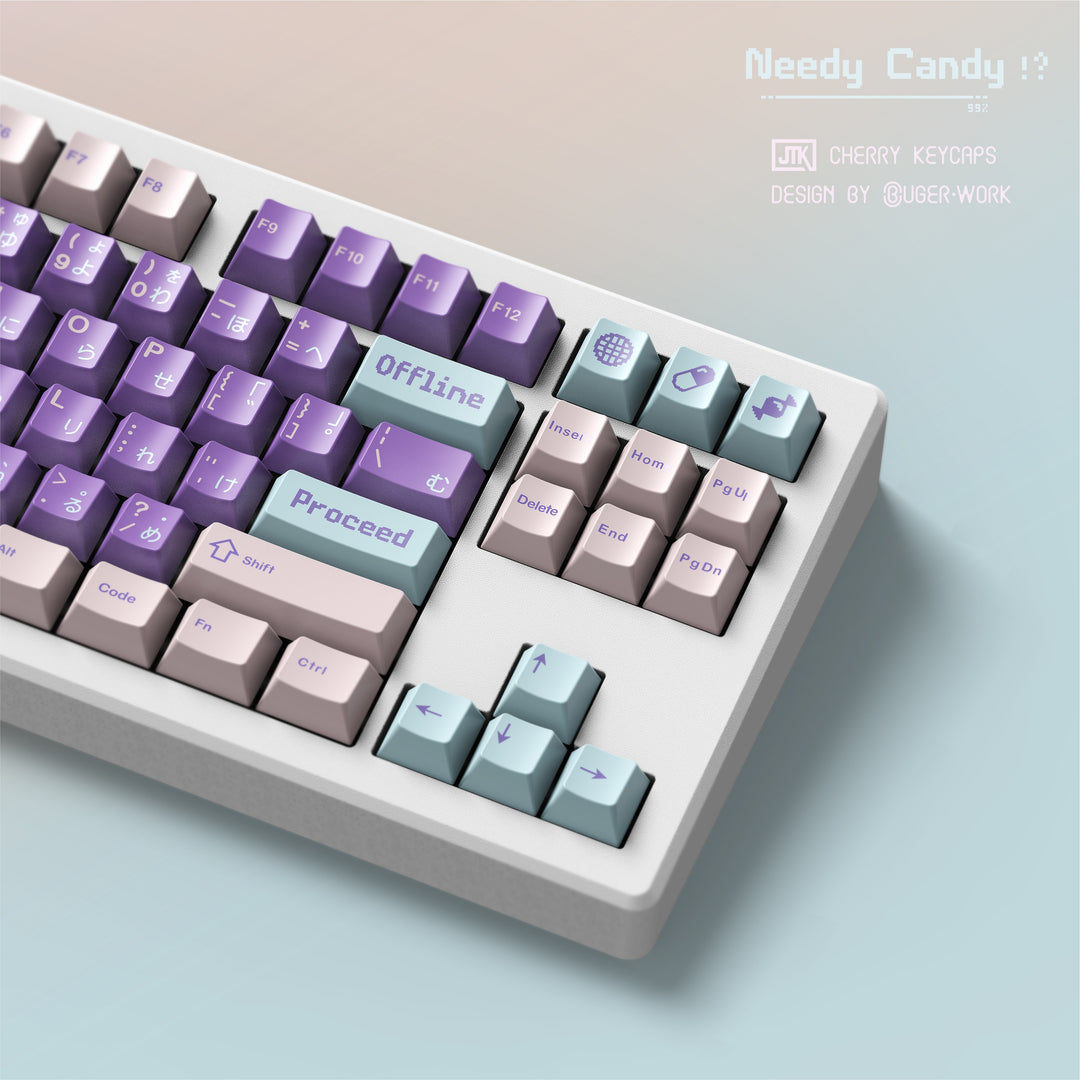 [In-stock] JTK NEEDY CANDY Cherry Profile Doubleshot ABS Keycap Set