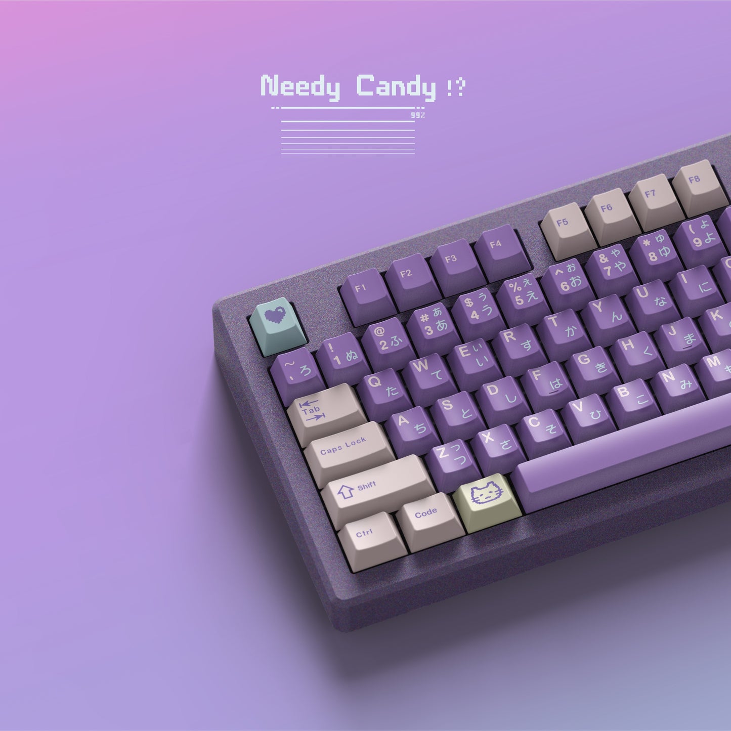 [In-stock] JTK NEEDY CANDY Cherry Profile Doubleshot ABS Keycap Set