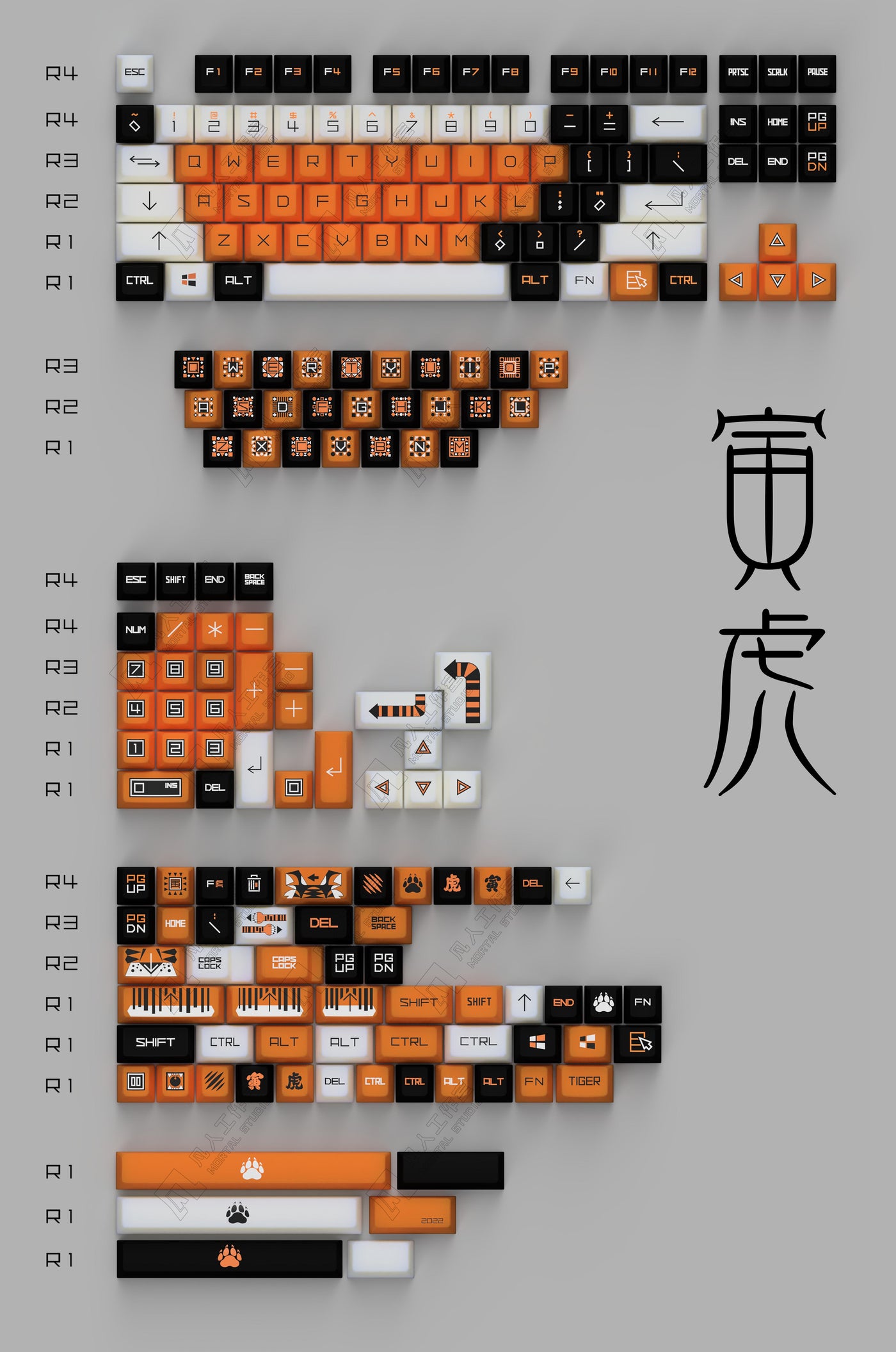 [Groupbuy] Mortal Studio Twelve Chinese Zodiac Cherry Profile Keycaps