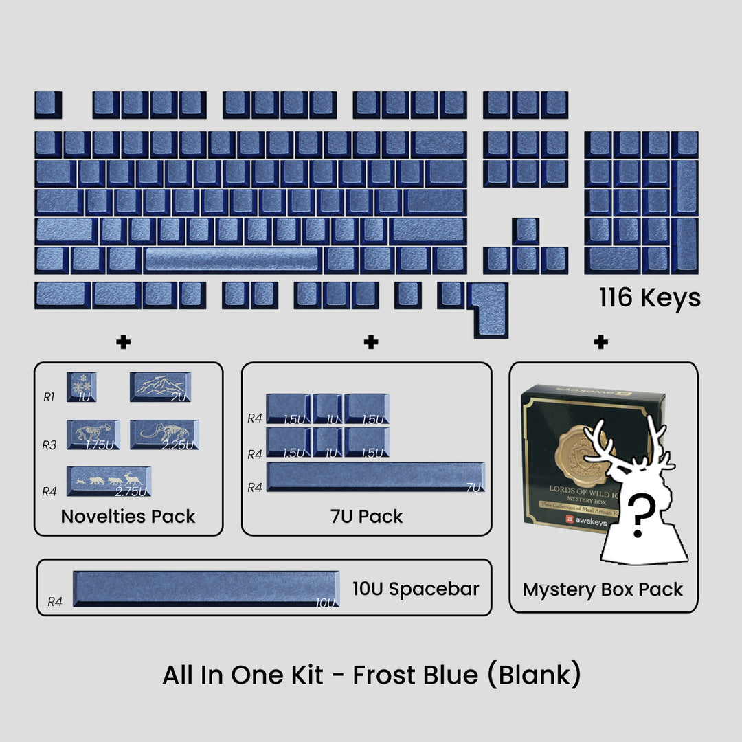 [GB] Awekeys Wild Ice Metal Keycaps Set