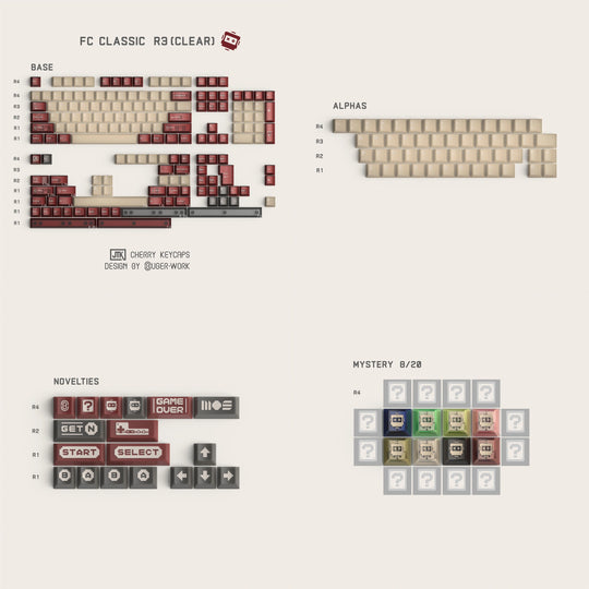 JTK FC CLASSIC Keycap Set R3 | Double Shot / Triple Shot PBT Keycaps