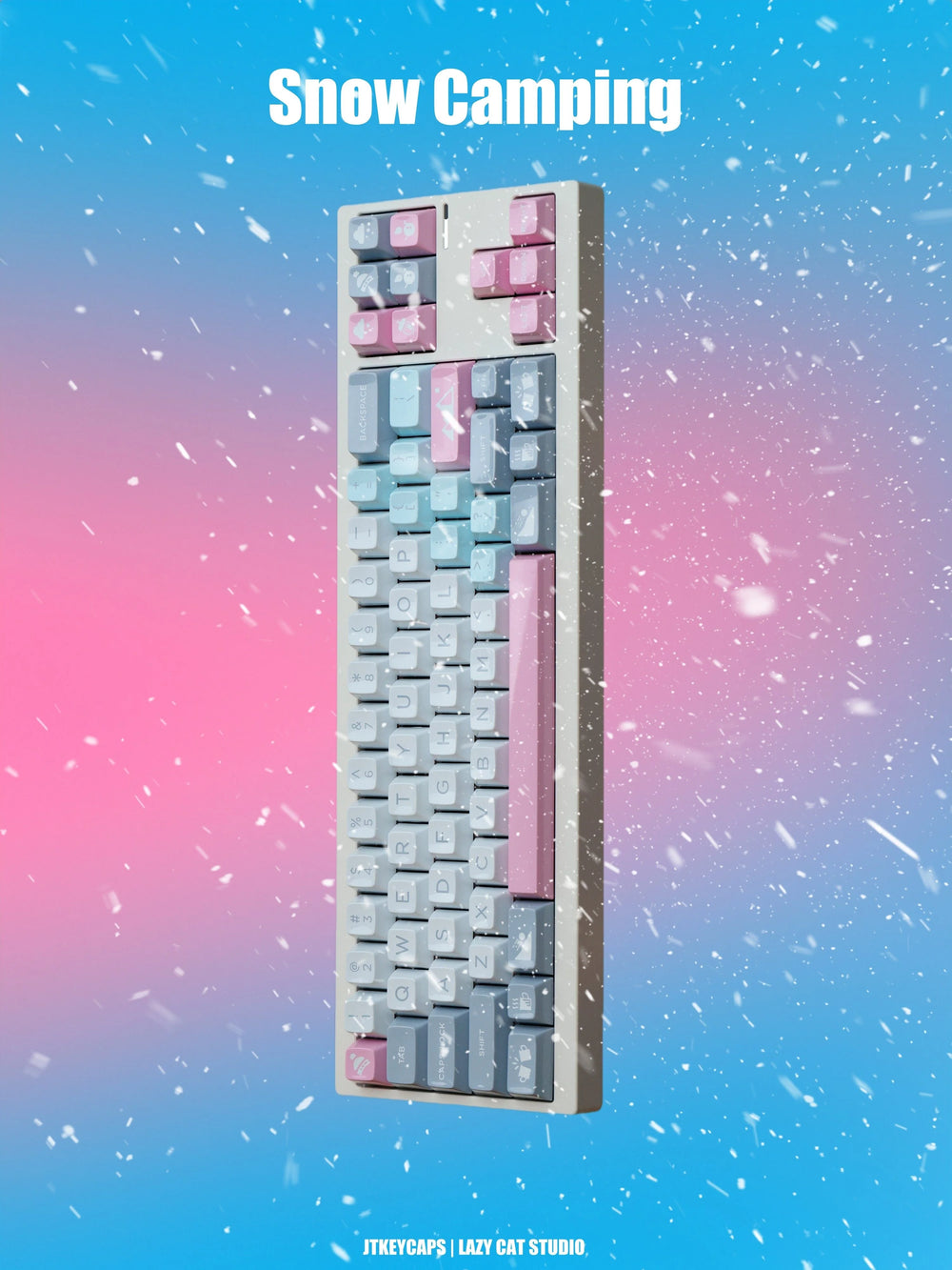 JTK HSA Snow Camping ABS Doubleshot Glossy Surface Keycap Set