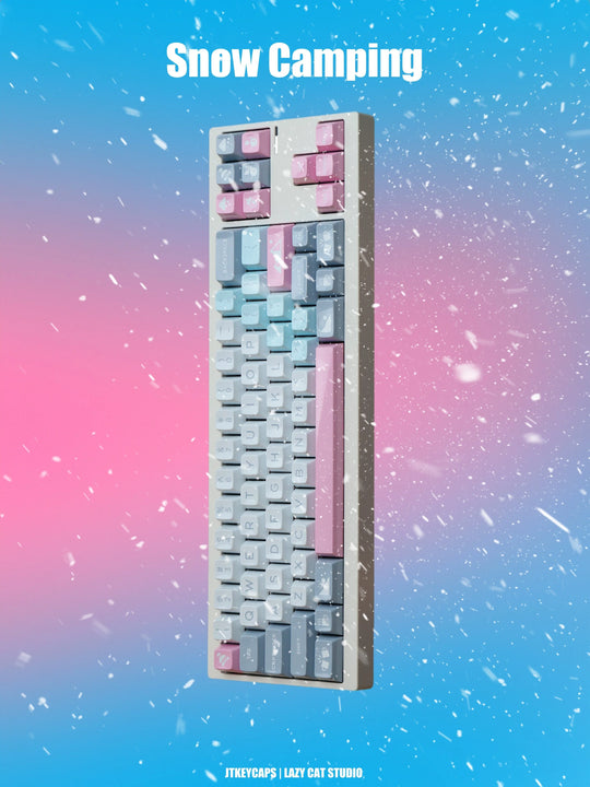 JTK HSA Snow Camping ABS Doubleshot Glossy Surface Keycap Set