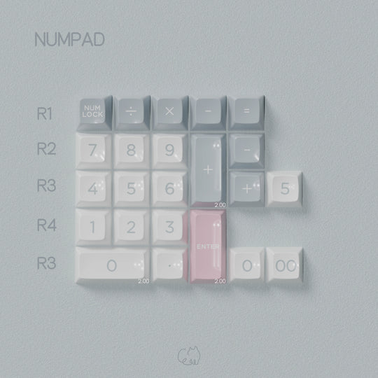 JTK HSA Snow Camping ABS Doubleshot Glossy Surface Keycap Set