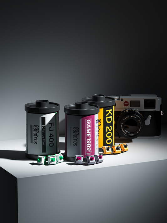 [In-stock] 80Retros X HMX Film Switch, Lubed Linear (MX Red), 35pcs/pack