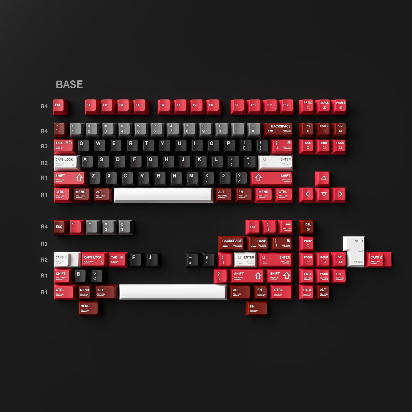 ALOHAKB Warrior MK II Dye-Sub PBT Cherry Profile Keycaps