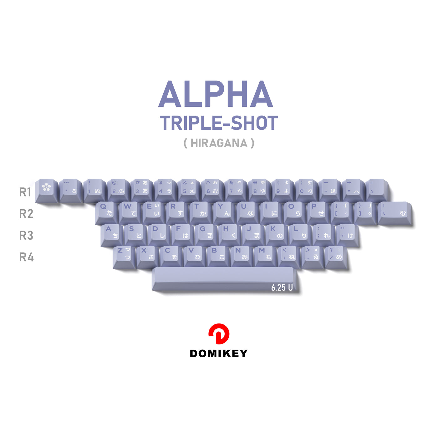 Domikey Hush Cherry Profile Triple/Doubleshot ABS Keycap Set