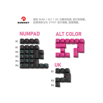Domikey Miami Night Cherry Profile Triple/Doubleshot ABS Keycap Set
